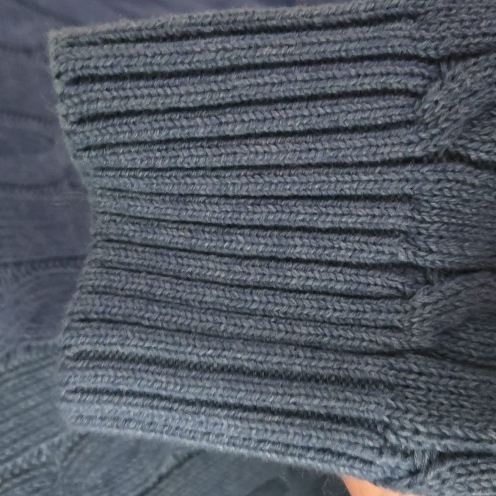 Saddlebred Blue Cable Knit Sweater - Picture 2 of 9